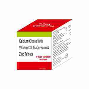 Calcium Citrate with vitamin D3, Magnesium & Zinc Tablets
