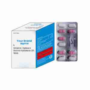 Glimepiride, Voglibose & Metformin Hydrochloride (SR) Tablets